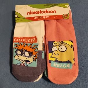 Nickelodeon Character Socks  - Rugrats, Hey Arnold, Rocko, Ren And Stimpy